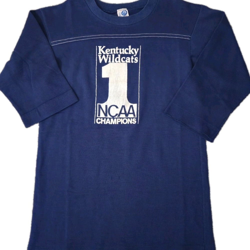 Vtg 70s Kentucky Wildcats T Shirt 1978 NCAA Champs UK Basketball Youth Size L